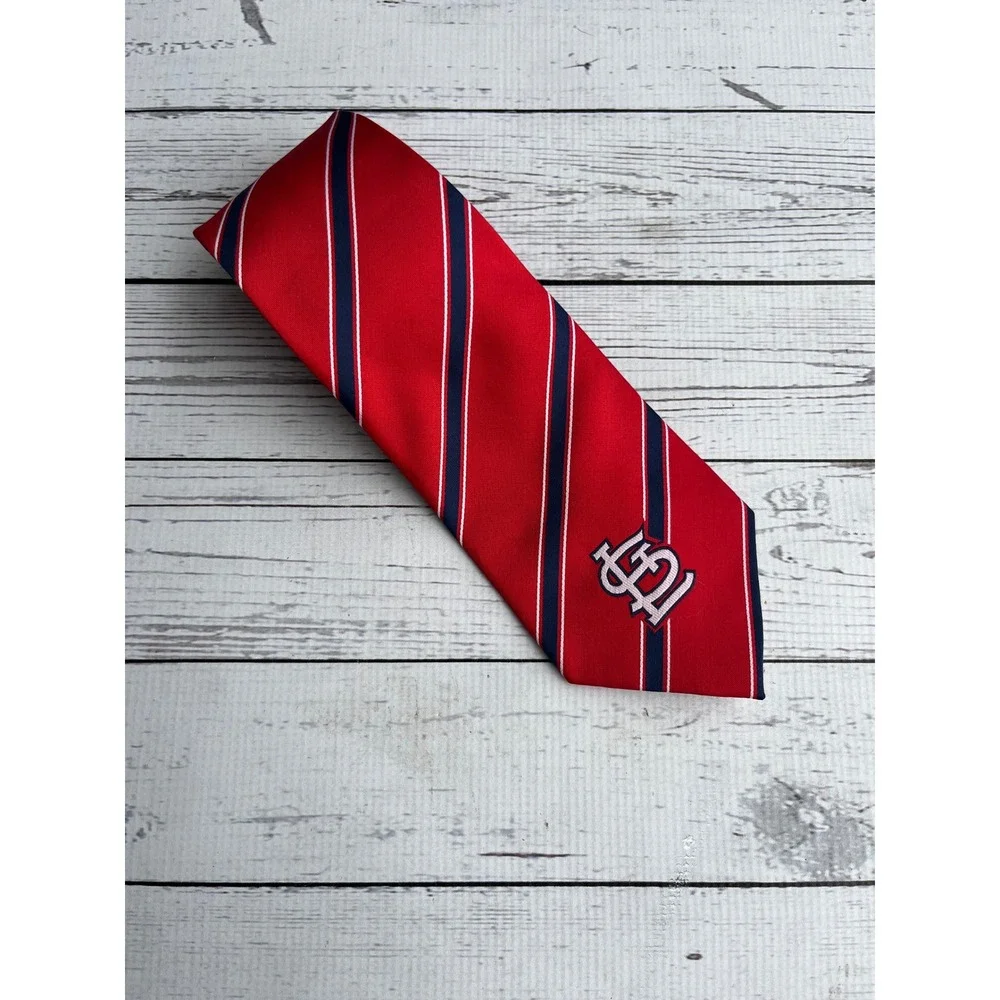 St Louis Cardinals MLB Major League STL Baseball‎ Team Striped Necktie Mens